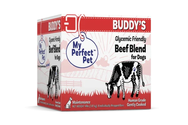 My Perfect Pet Frozen Buddy's Low Glycemic Beef Blend for Dogs - 4lbs