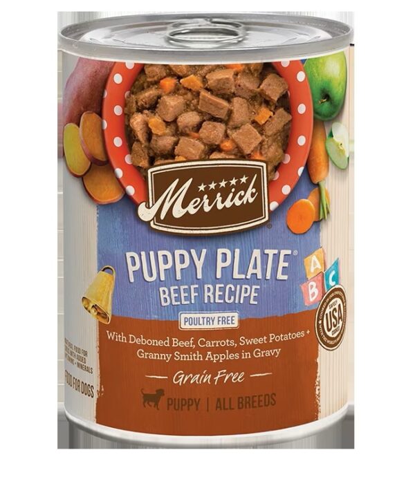 Merrick Classic Grain Free Puppy Plate Beef Recipe for Puppies - 12.7oz