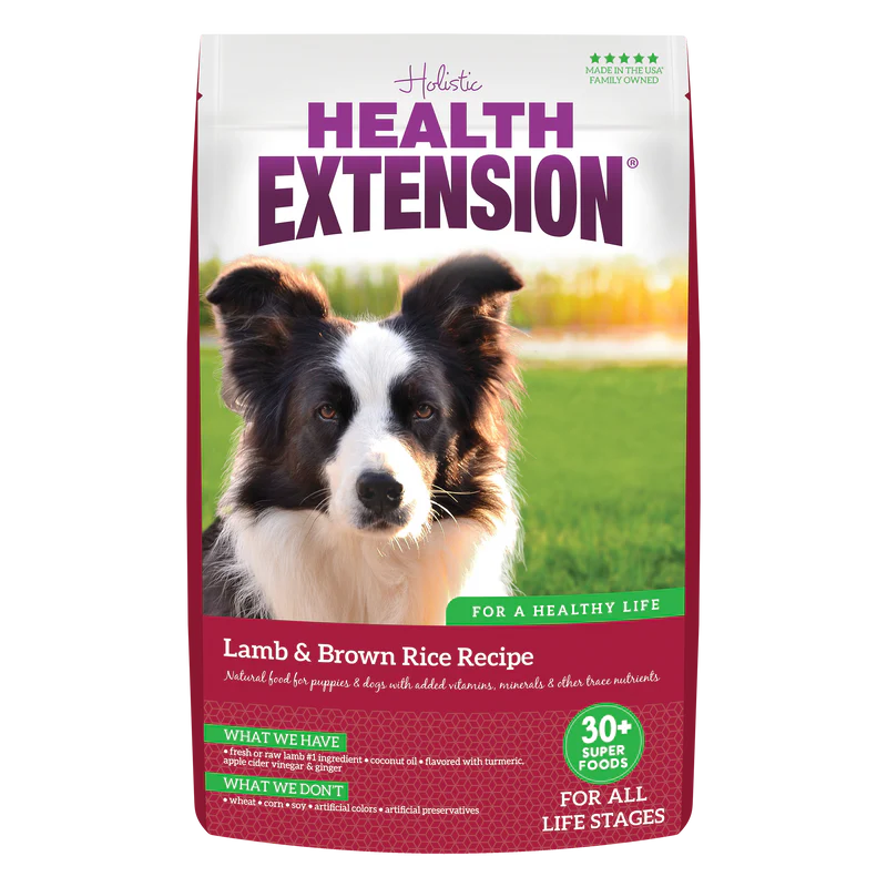 Health Extension Lamb Brown Rice for Dogs Whiskers Holistic Petcare