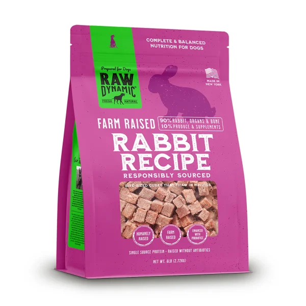 Raw Dynamic Frozen Raw Rabbit for Dogs