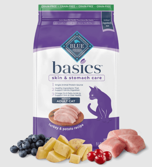 Blue Basics Grain Free Turkey & Potato Kibble for Adult Cats