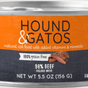 Hound & Gatos Beef Recipe Canned Food for Cats - 5.5oz