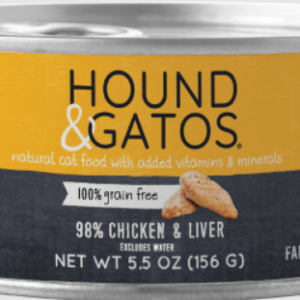 Hound & Gatos Chicken & Chicken Liver Recipe Canned Food for Cats - 5.5oz
