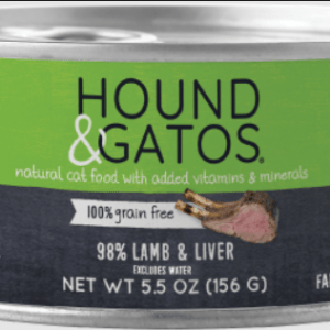 Hound & Gatos Lamb & Lamb Liver Recipe Canned Food for Cats - 5.5oz