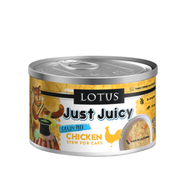 Lotus Just Juicy Chicken Stew Canned Food for Adult Cats