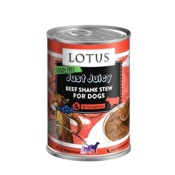Lotus Just Juicy Beef Shank Canned Food for Adult Dogs