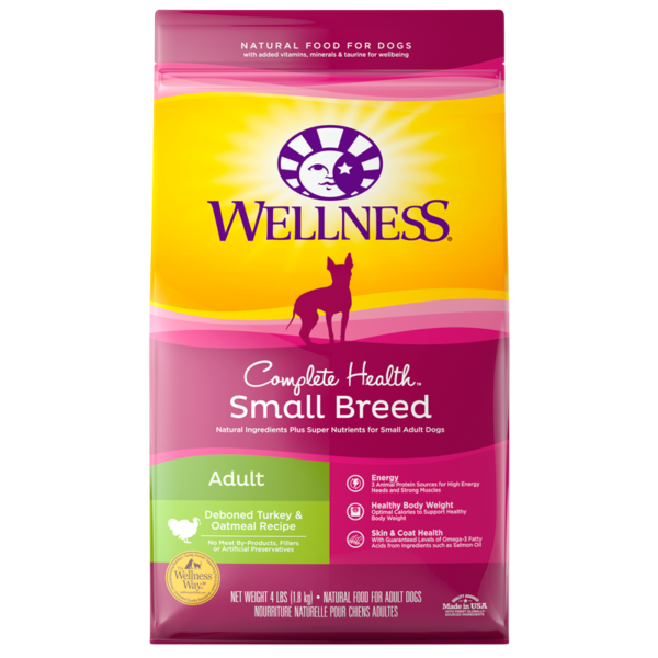 Wellness Complete Health Turkey & Oatmeal Dry Food for Small Breed Adult Dogs