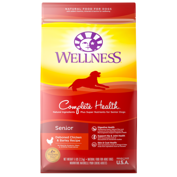 Wellness Complete Health Chicken & Barley Dry Food for Senior Dogs