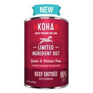 Koha Limited Ingredient Diet Beef Entree Canned Food for Adult Dogs