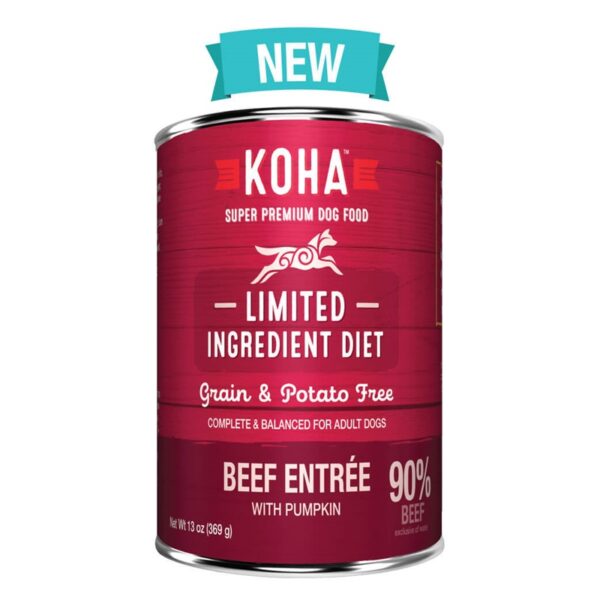 Koha Limited Ingredient Diet Beef Entree Canned Food for Adult Dogs