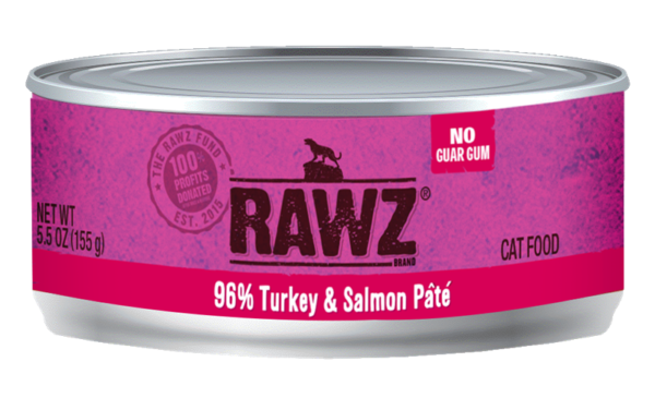 RAWZ 96% Turkey & Salmon Pate Canned Food for Cats