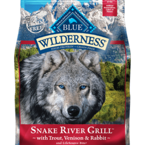 Blue Wilderness Grain Free Snake River Grill Trout, Venison and Rabbit Recipe for Adult Dogs - 4lbs