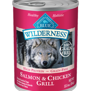 Blue Wilderness Grain Free Chicken & Salmon Grill Canned Food for Adult Dogs - 12.5oz