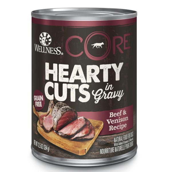 Wellness CORE Grain Free Hearty Cuts Beef & Venison Canned Food for Adult Dogs