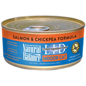 Natural Balance Limited Ingredient Diet Indoor Salmon & Chickpea Canned Food for Adult Cats