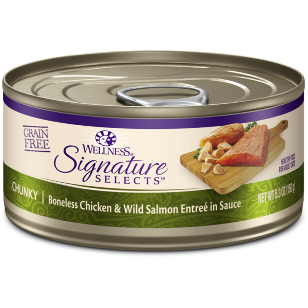 Wellness CORE Signature Selects Chunky Chicken & Salmon Canned Food for Adult Cats