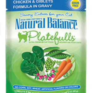 Natural Balance Platefulls Chicken & Giblets Pouches for Adult Cats