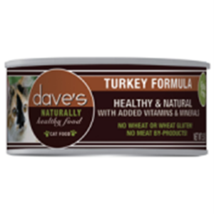 Dave's Naturally Healthy Grain Free Turkey Canned Food for Adult Cats