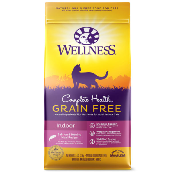 Wellness Indoor Salmon Dry Food for Adult Cats