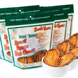 Sam's Yams Sweet Potato Big Boyz Veggie Rawhide Chews for Dogs