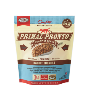 Primal Pronto Raw Frozen Rabbit Formula for Cats