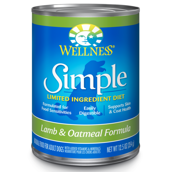 Wellness Simple Solutions Limited Ingredient Diet Lamb & Oatmeal Canned Food for Adult Dogs