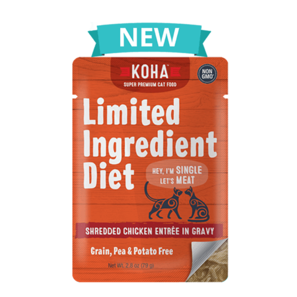 Koha Limited Ingredient Diet Shredded Chicken Canned Food for Adult Cats