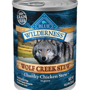 Blue Wilderness Wolf Creek Grain Free Chunky Chicken Stew Recipe for Adult Dogs - 12.5oz