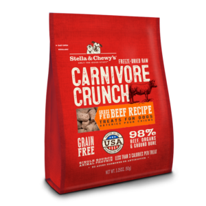 Stella & Chewys Carnivore Crunch Grass Fed Beef Treats for Dogs