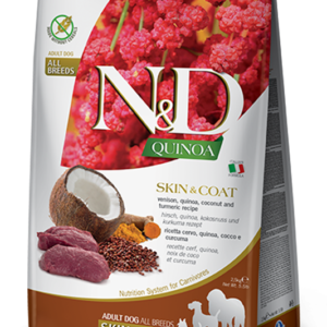 Farmina N&D Quinoa Skin & Coat Line Venison Dry Food for Adult Dogs