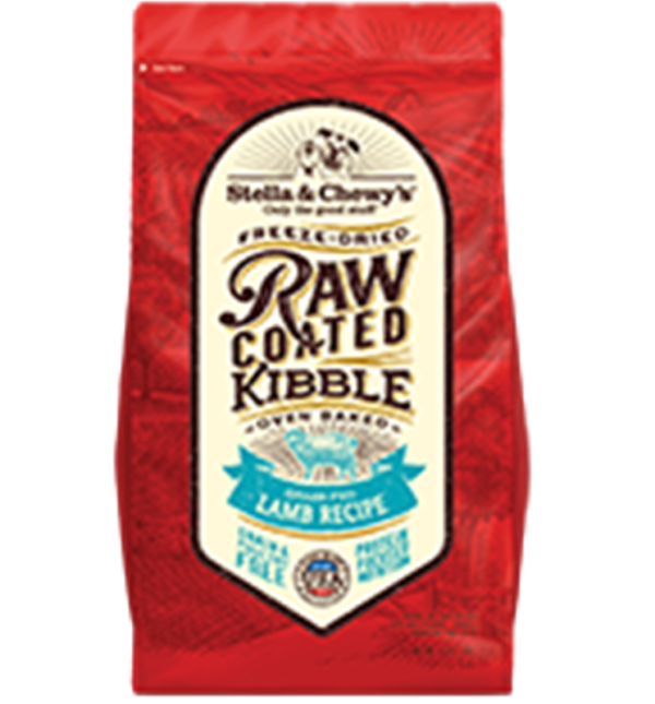 Stella & Chewys Raw Coated Grass Fed Lamb Dry Food for Adult Dogs