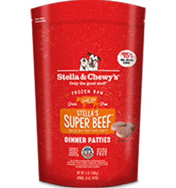 Stella & Chewys Raw Frozen Beef Patties for Adult Dogs