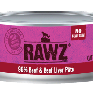 RAWZ 96% Beef & Beef Liver Pate Canned Food for Cats
