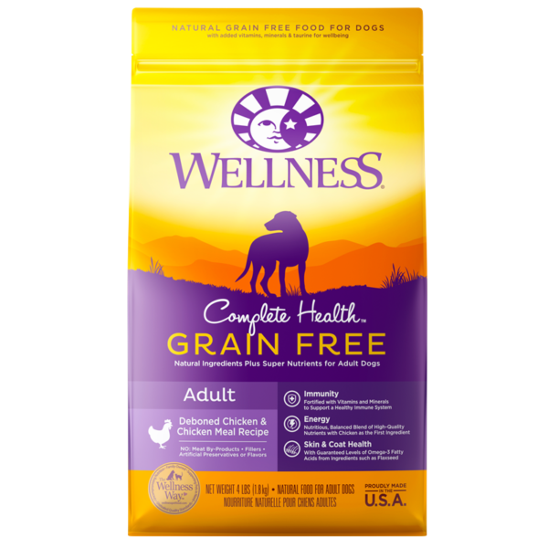 Wellness Complete Health Grain Free Chicken Dry Food for Adult Dogs