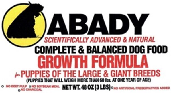 Abady Raw Frozen Growth Beef Formula for Large and Giant Breed Puppies - 3LB
