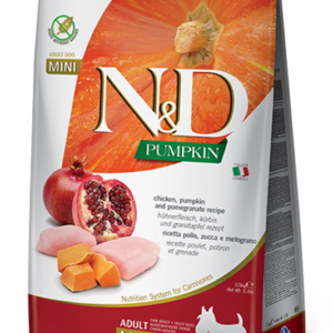 Farmina N&D Pumpkin Line Chicken & Pomegranate Dry Food for Mini Adult Dogs - 5.5lbs