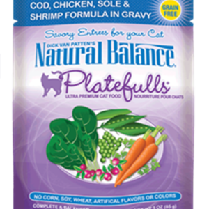 Natural Balance Platefulls Cod, Chicken, Sole & Shrimp Pouches for Adult Cats