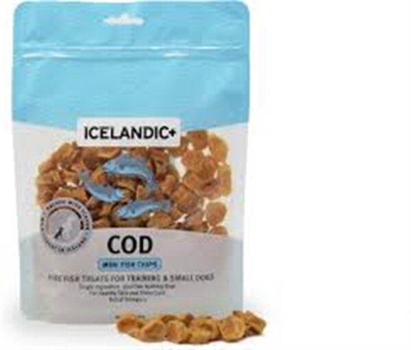 Icelandic Mini Cod Fish Chips Treats for Dogs - 3oz