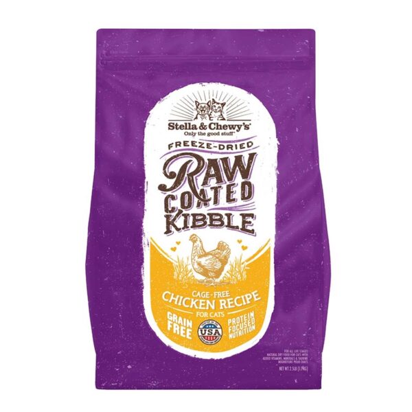 Stella & Chewys Raw Coated Cage-Free Chicken Dry Food for Adult Cats