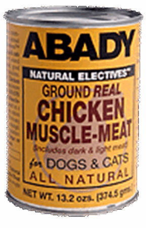 Abady Natural Electives Ground Chicken Muscle Meat for Dogs & Cats