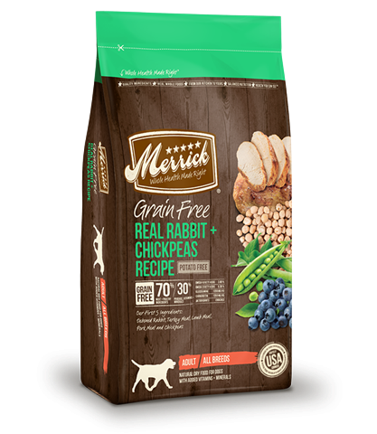 Merrick Grain Free Real Rabbit & Chickpeas Dry Food for Adult Dogs