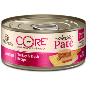 Wellness CORE Grain Free Turkey & Duck Pate Canned Food for Adult Cats