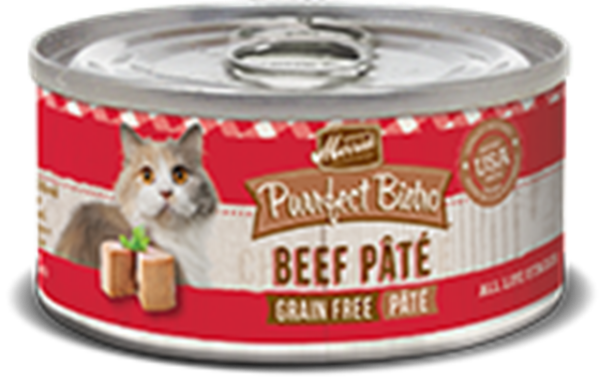 Merrick Purrfect Bistro Grain Free Beef Pate Canned Food for Adult Cats