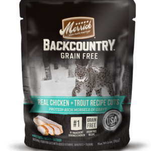 Merrick Backcountry Grain Free Real Chicken & Trout Pouches for Adult Cats
