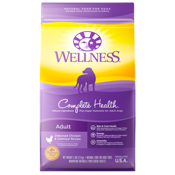 Wellness Complete Health Chicken & Oatmeal Dry Food for Adult Dogs