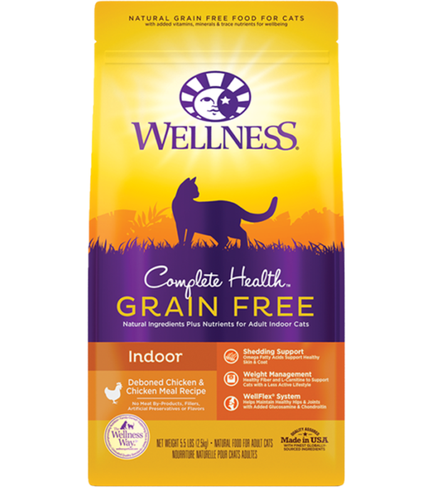 Wellness Complete Health Grain Free Indoor Chicken Dry Food for Adult Cats