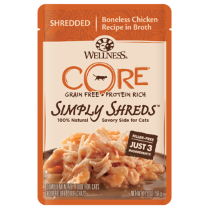 Wellness CORE Grain Free Simply Shreds Chicken Pouches for Adult Cats