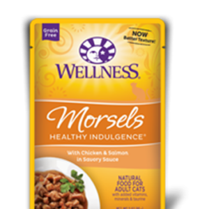 Wellness Healthy Indulgence Chicken & Salmon Morsels Pouches for Adult Cats