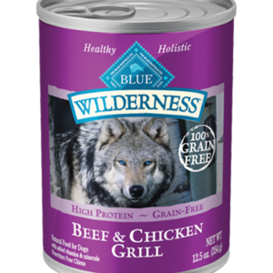Blue Wilderness Grain Free Beef & Chicken Grill Canned Food for Adult Dogs - 12.5oz