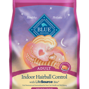 Blue Buffalo Healthy Indoor Hairball Control Chicken & Brown Rice Dry Food for Adult Cats - 3lbs